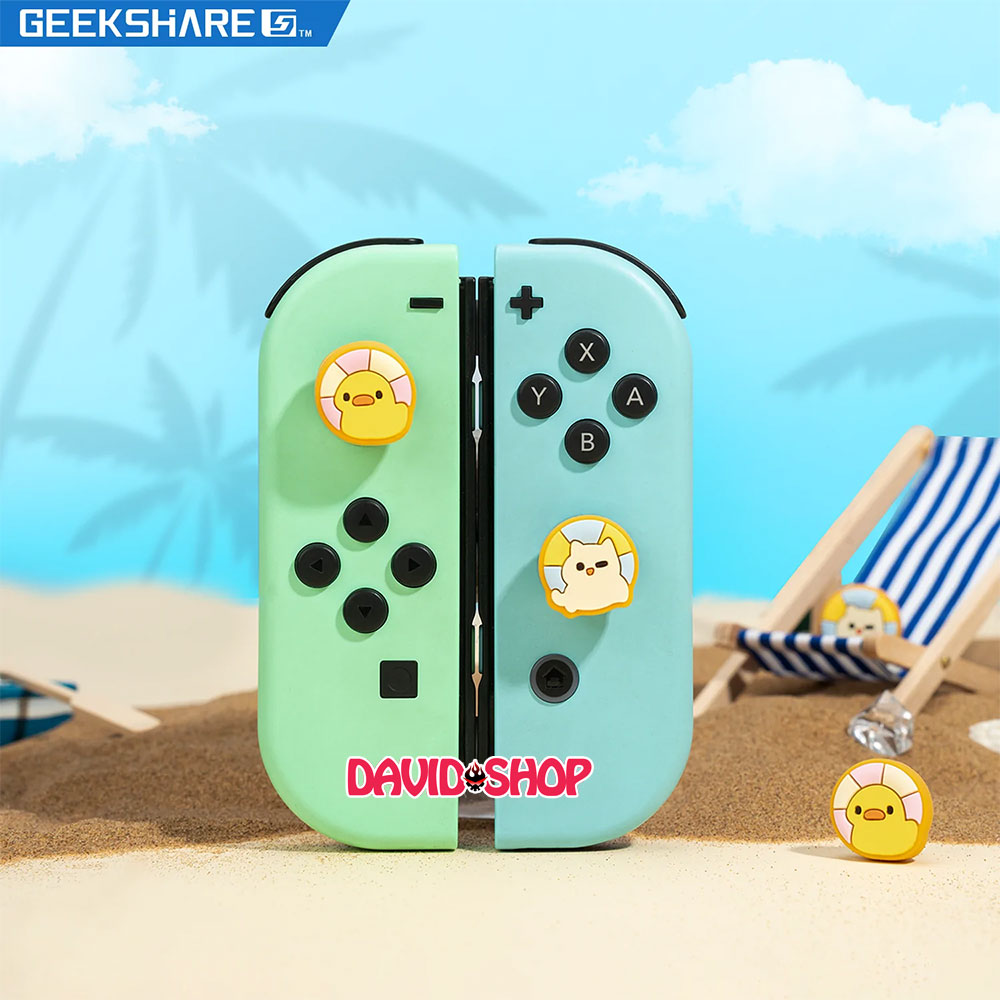 [GeekShare] Núm bọc analog Mèo Vịt Đi Bơi cho Joy-Con - Nintendo Switch OLED, V1, V2, Lite (TGC-J45)