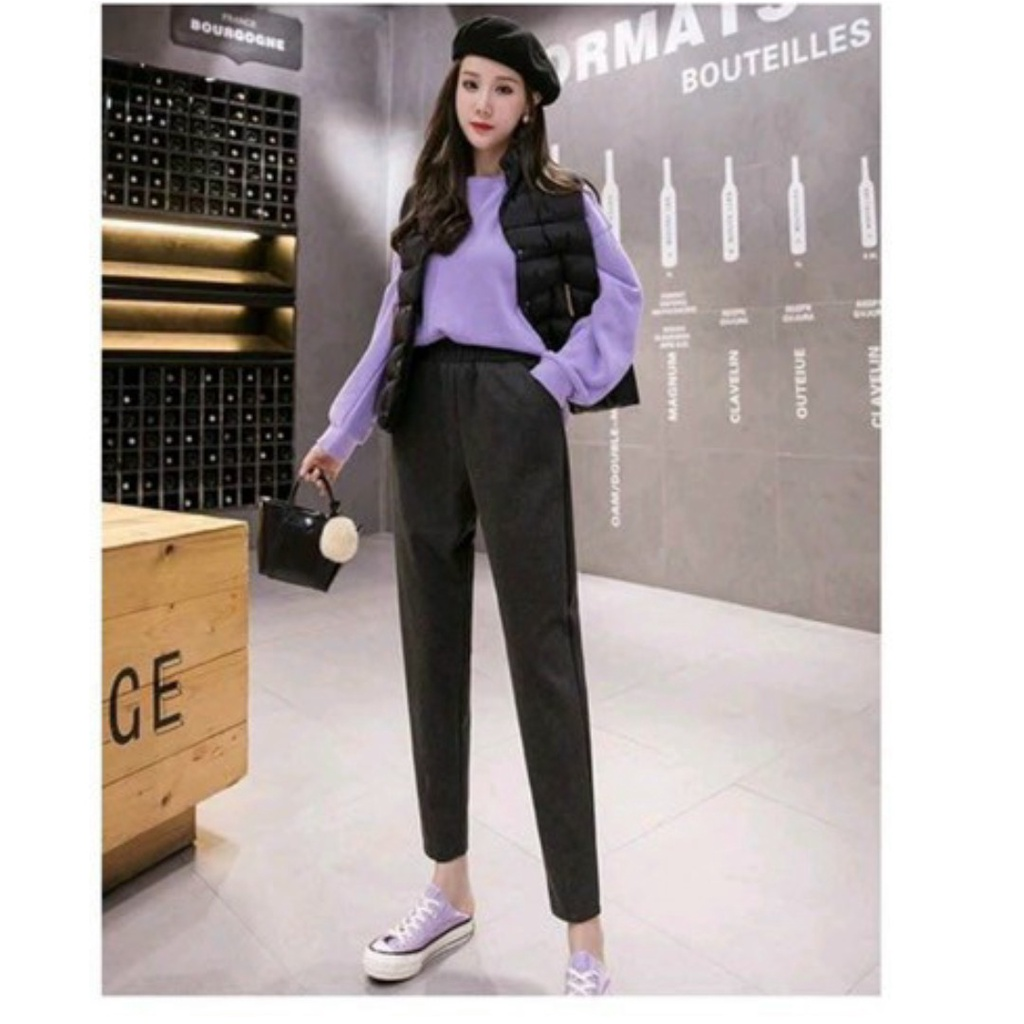 QUẦN BAGGY DẠ CHUN LY GẤU BEEMIT SIÊU HOT