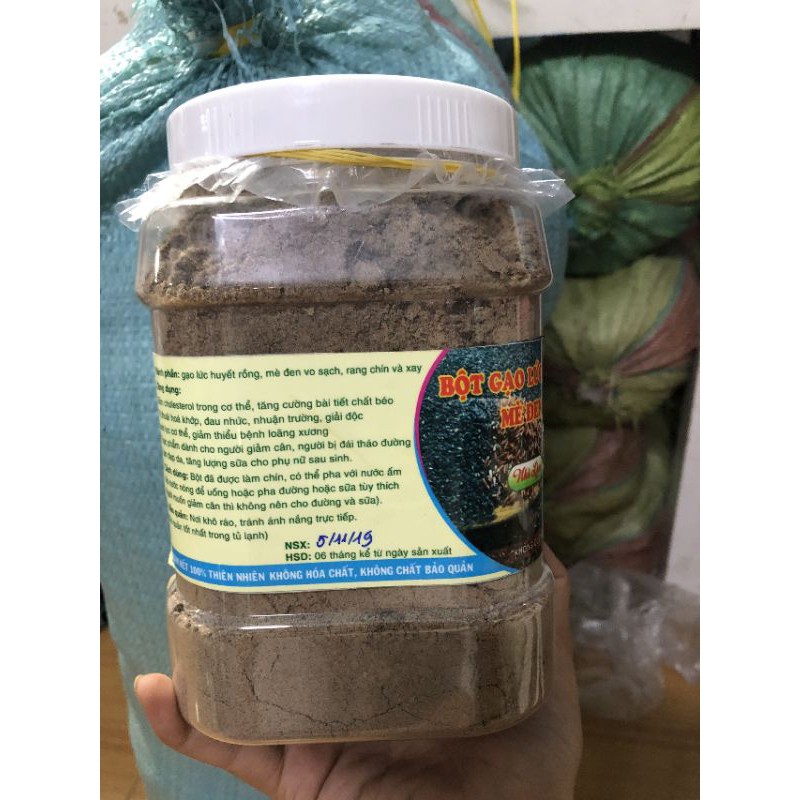 BỘT GẠO LỨC MÈ ĐEN HANDMADE NGUYÊN CHẤT 1KG