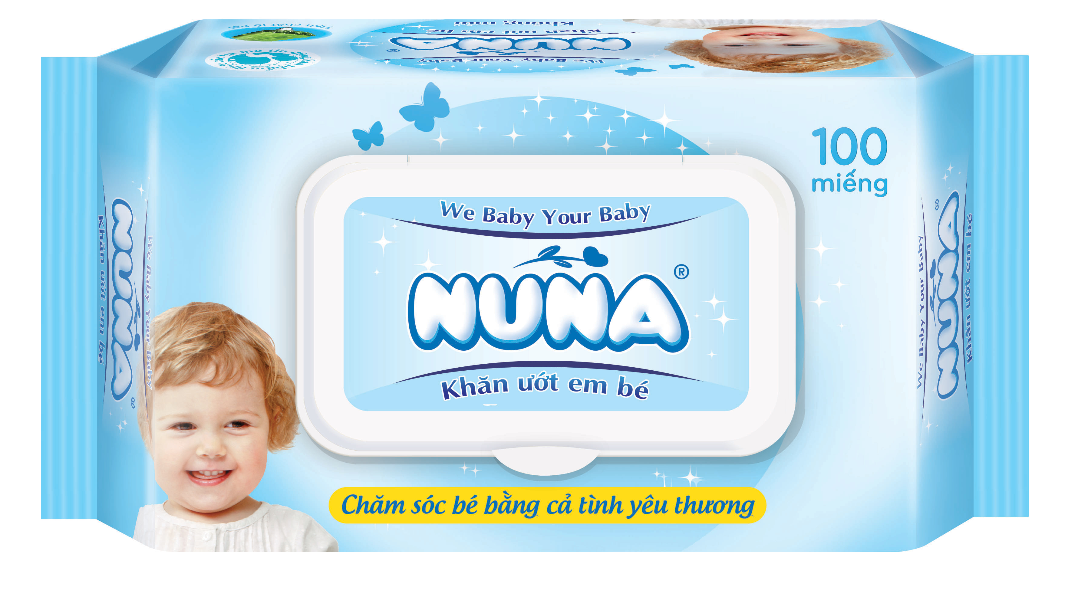 Khăn ướt/ giấy ướt nuna 100 tờ