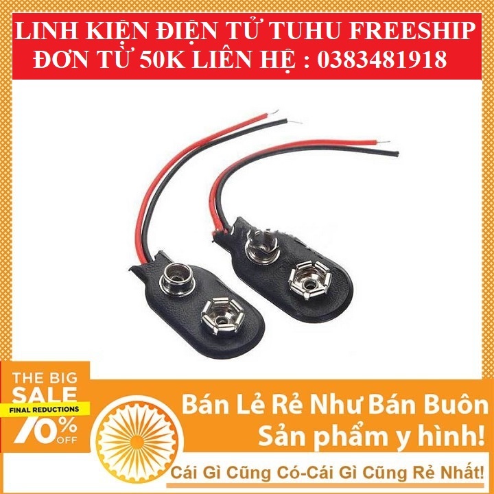 Dây đế pin 9V đế pin vuông chữ nhật