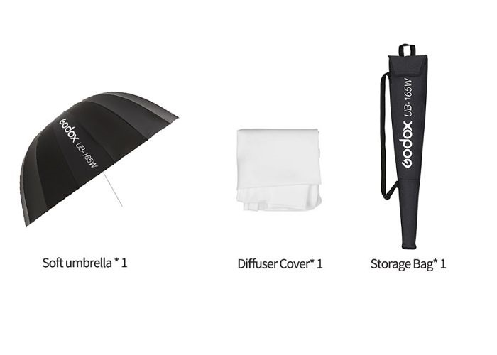 Dù phản trắng Parabolic Godox UB-165w