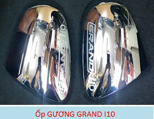 Bộ ốp tay + hõm cửa + ốp gương + nắp xăng mạ crom xe Hyundai Grand i10 2014-2020 9 ( khách chú ý Chọn phân loại hàng)