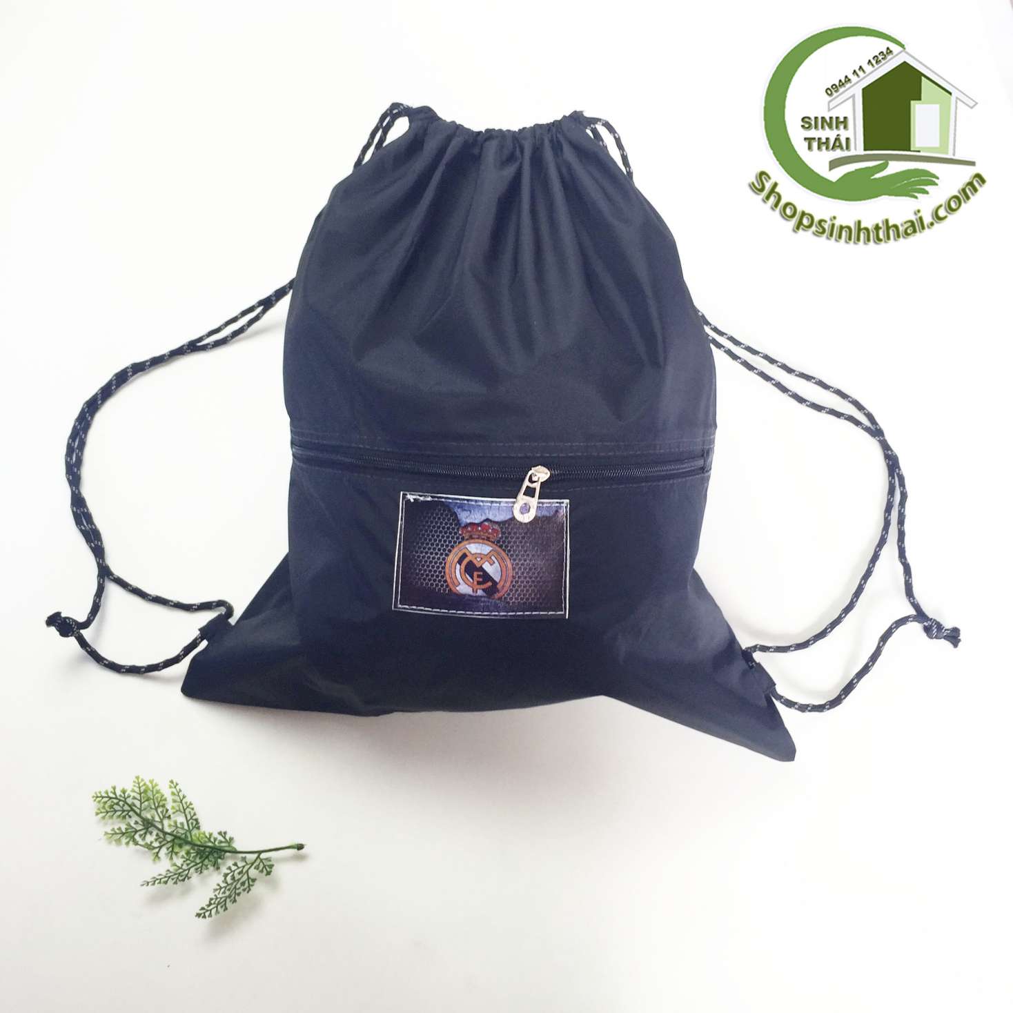 [HCM]Balo vải kaki dù siêu gọn nhẹ không thấm nước - màu đen - balo vải thể thao đi phượt du lịch đi chơi