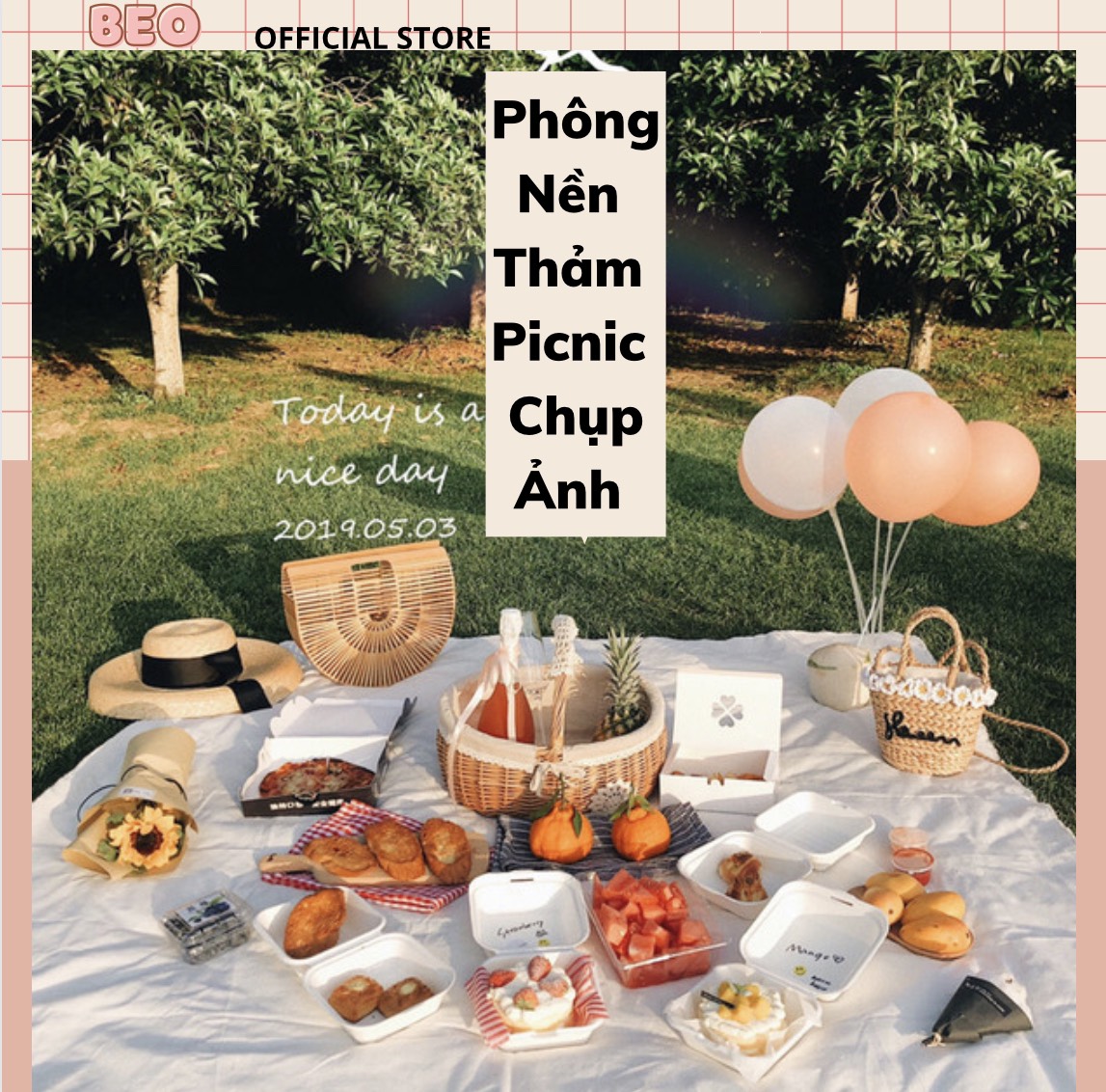 Vải Thảm Trải Picnic, Dã Ngoại Vải trắng làm phông nền chụp ảnh