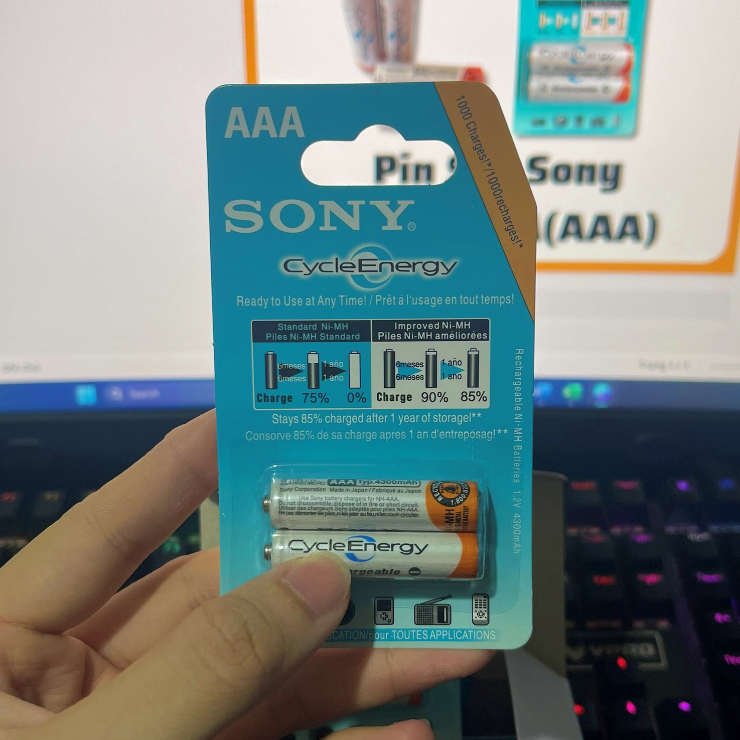 Pin Sạc Sony CycleEnergy 2A(AA), 3A(AAA)