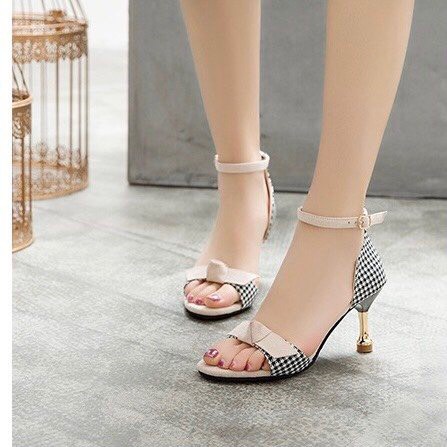 Giày Cao Gót 7p quai kết nơ bít gót