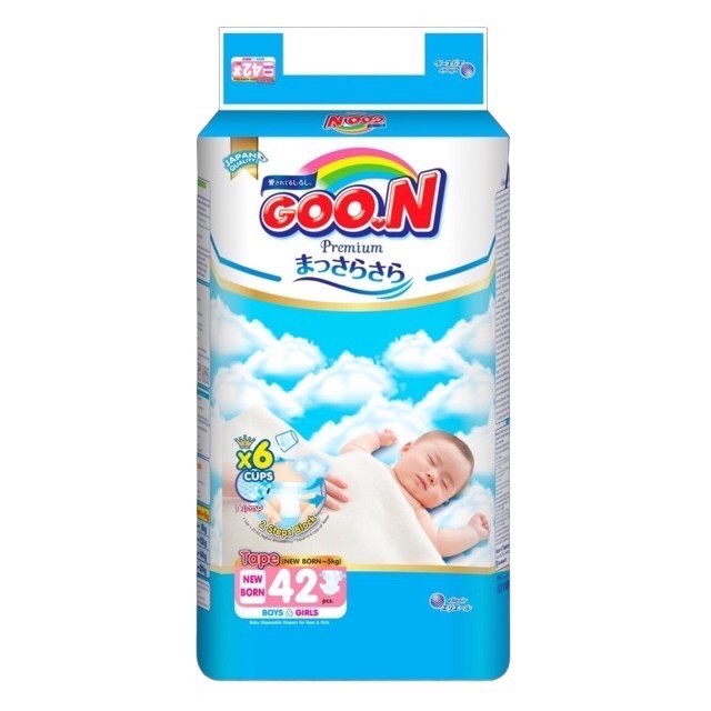 Bỉm Goon slim dán Newborn 42 miếng