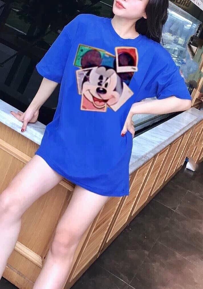 Áo thun nữ in hình Mickey xinh xắn