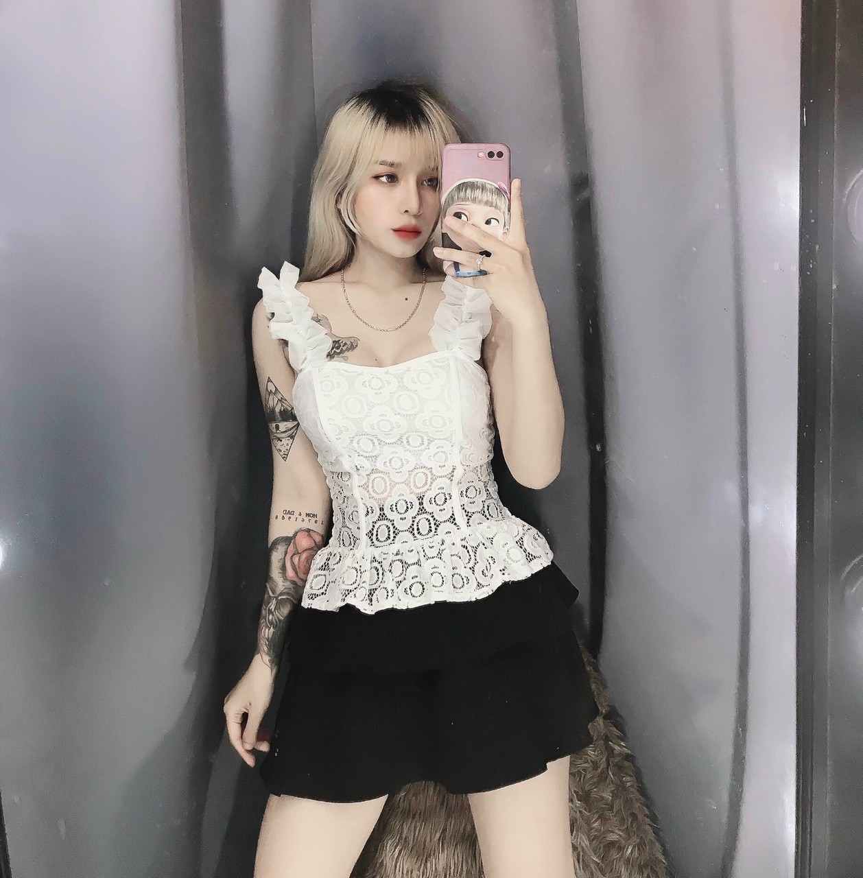 [HCM]ÁO REN 2 DÂY ÔM BODY SIÊU TÔN DÁNG