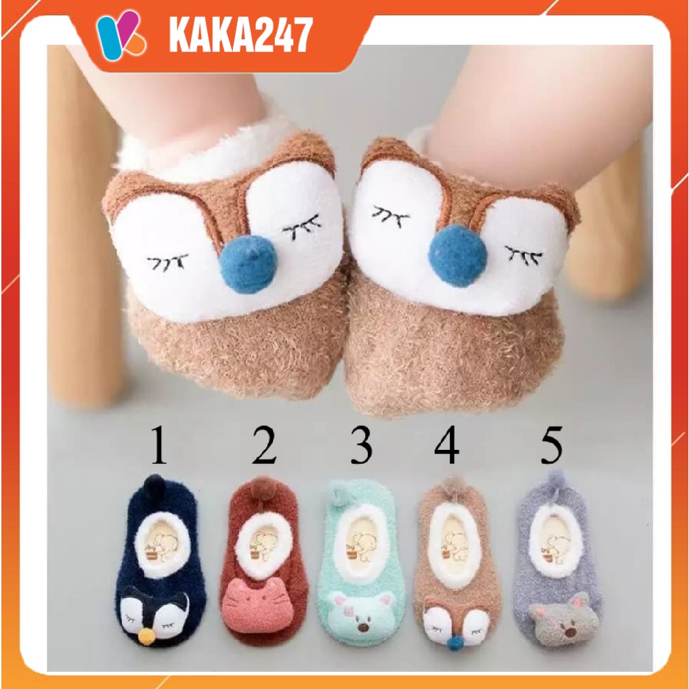 Đôi tất len xù hình thú lông cừu giữ ấm cho bé