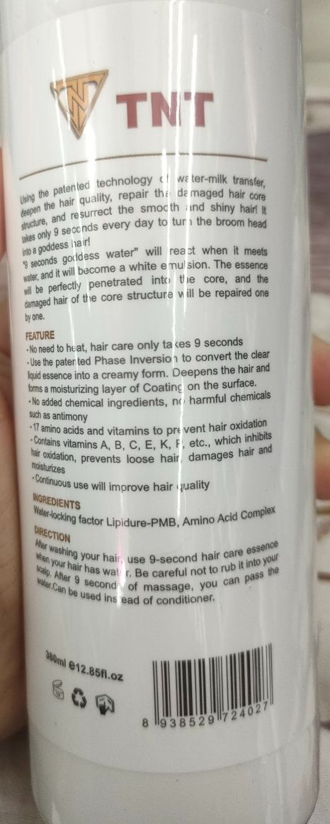 Keratin Thuỷ Phân Giúp Phục Hồi Tóc Nát TNT 380ML