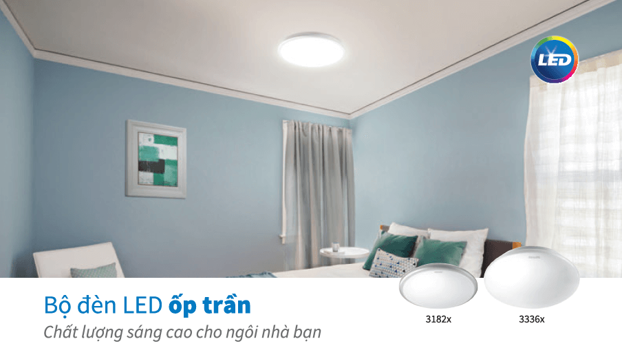 ( Hàng chính hãng - Bảo hành 2 năm) Đèn ốp Trần Philips 33362 16W AS Trắng