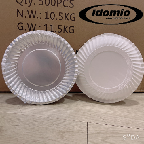 [HCM]Combo 50 Đĩa Giấy Mpet Bạc/ Dĩa Giấy Bánh Kem