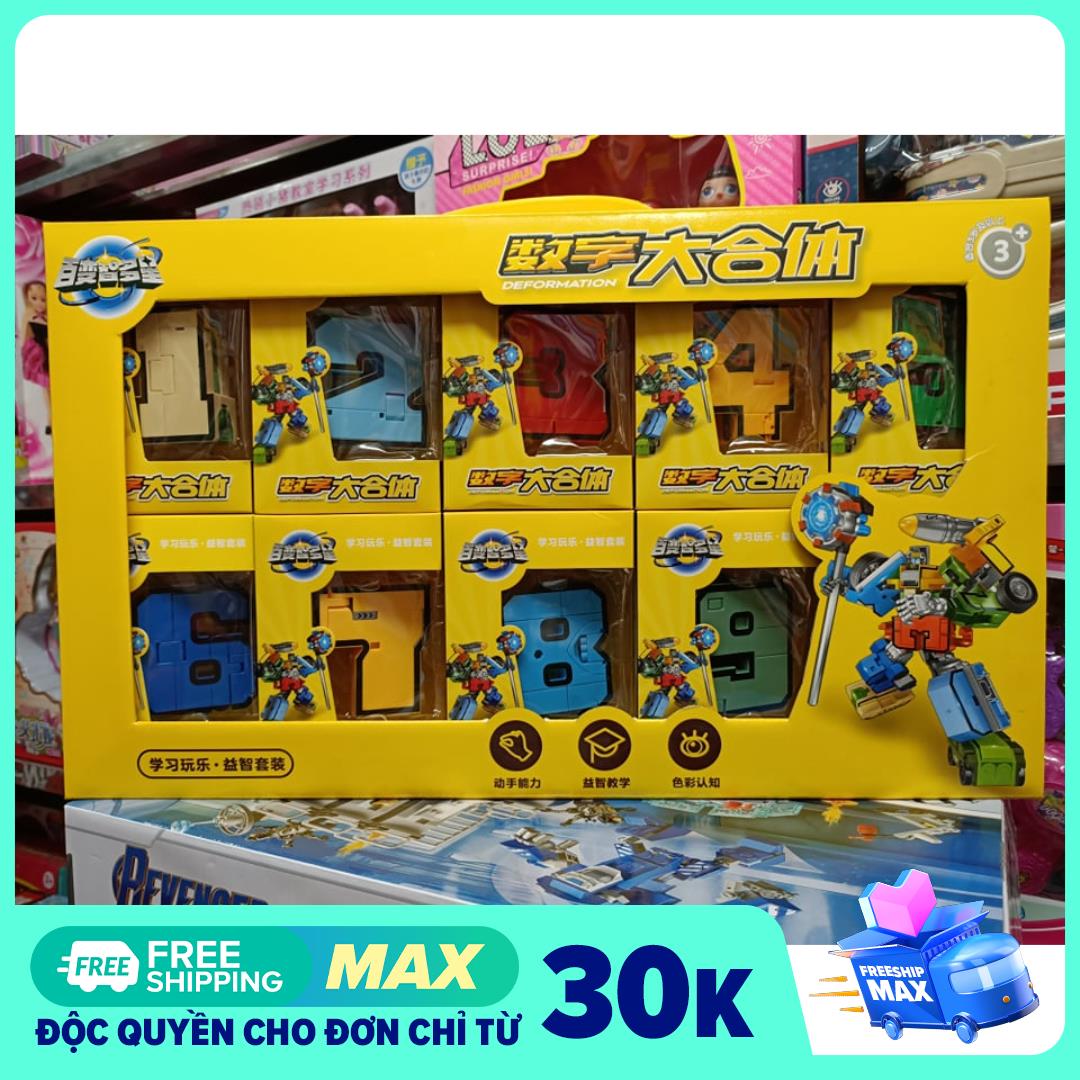 188-41 bộ đồ chơi lắp ghép robot từ các con số tự nhiên