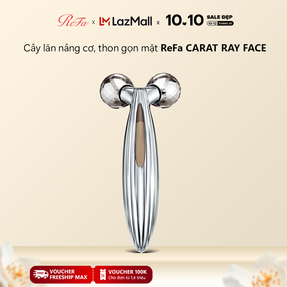 ReFa CARAT RAY FACE - Cây lăn nâng cơ, thon gọn mặt