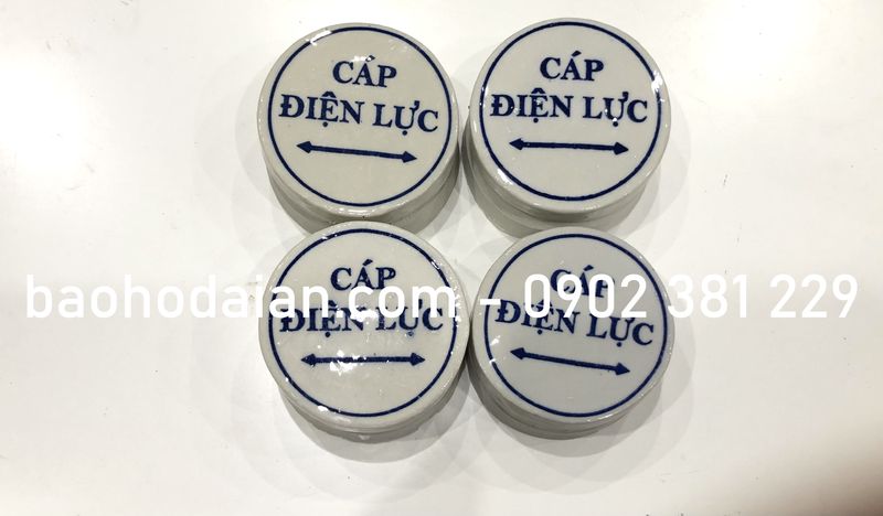 Mốc sứ cảnh báo cáp ngầm điện lực