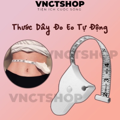 Thước dây đo eo tự động mini, thước đo vòng bụng eo 3 vòng chiều cao cơ thể may đồ cuộn rút·1.5m