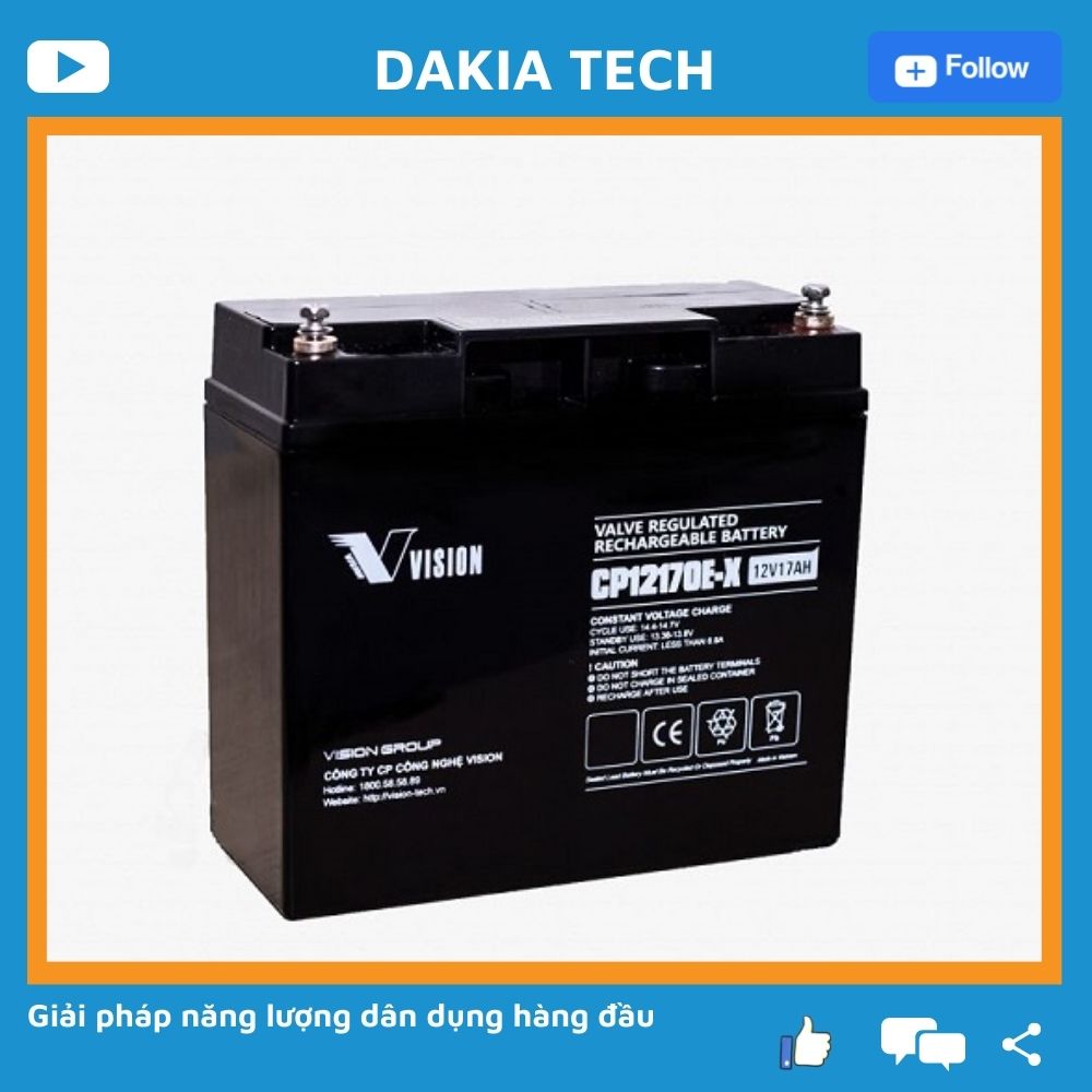 Ắc quy Vision 12V 17Ah CP12170E-X