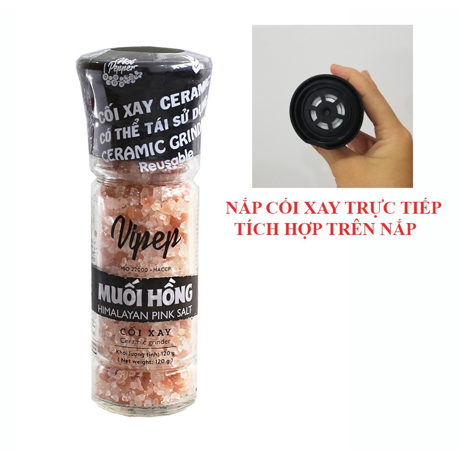 Muối hồng Vipep cối xay 120g