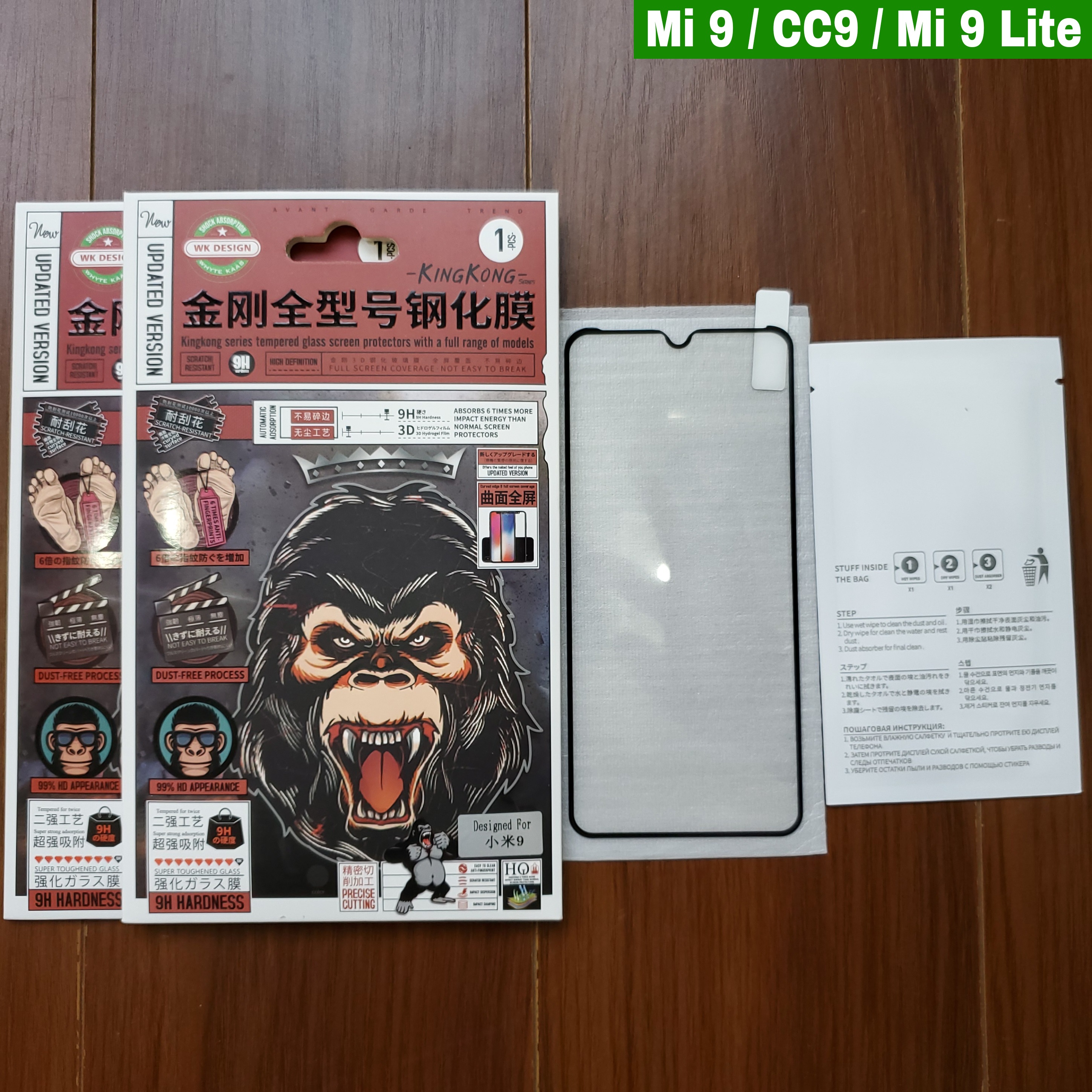 Cường lực Kingkong Xiaomi Mi 9 / Mi 9 Lite / Mi CC9 Full màn viền mỏng cao cấp
