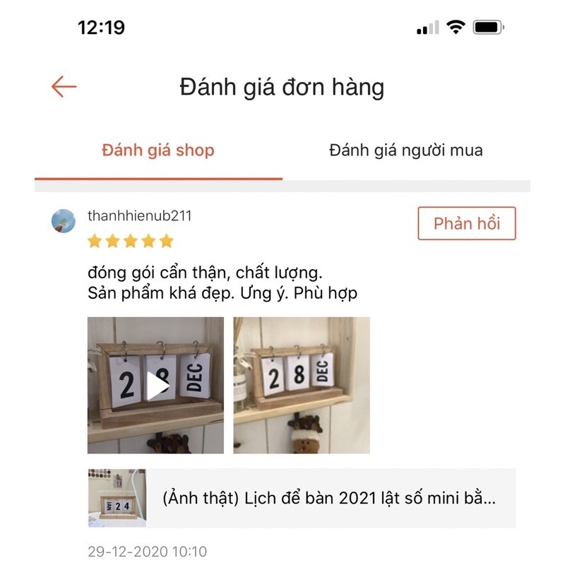 Lịch gỗ để bàn 2022 - Lịch lật số mini trang trí decor