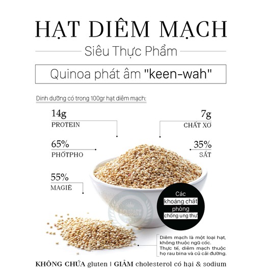 [HCM]Hạt Quinoa Diêm mạch MOURAD Hũ 500g