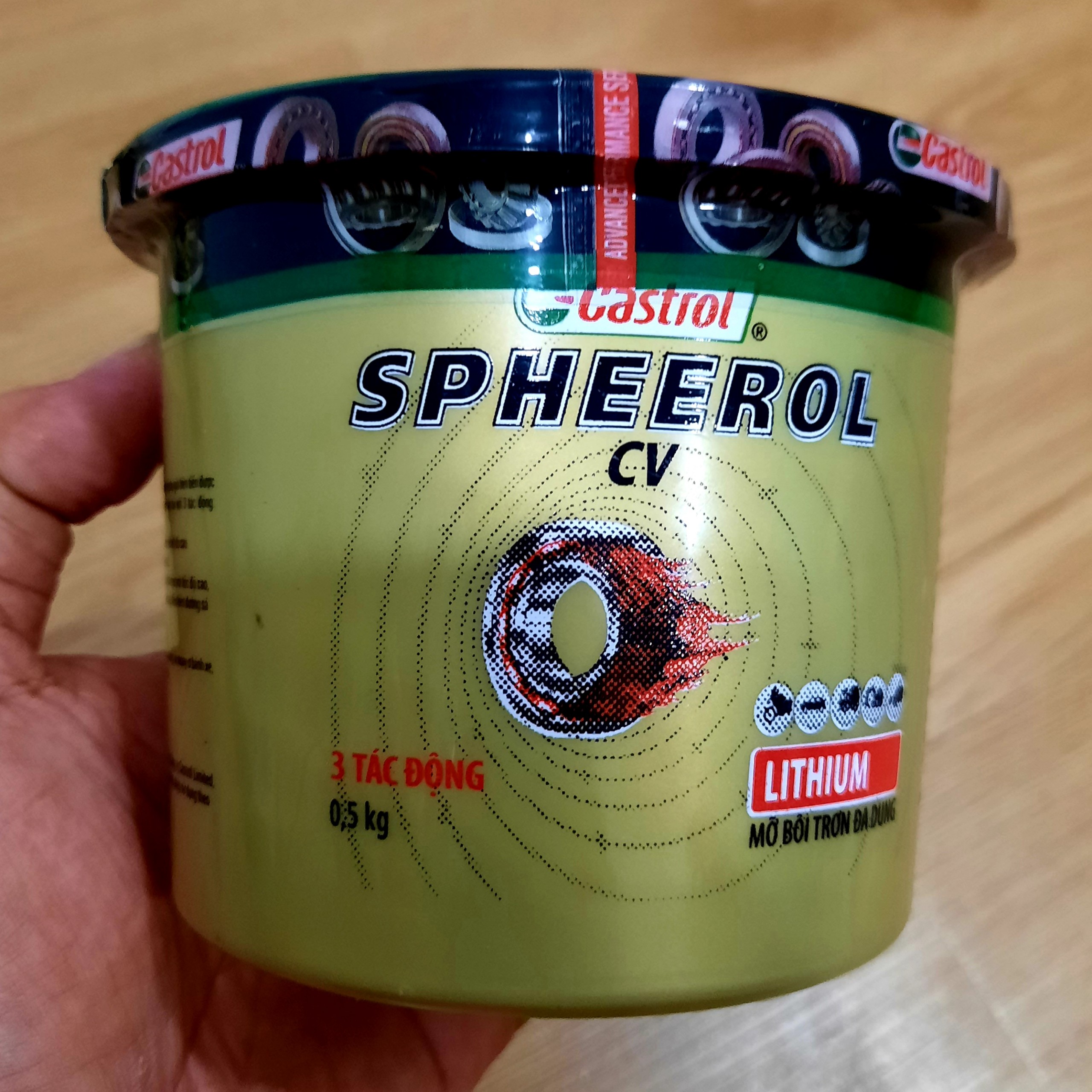 Mỡ bôi trơn CASTROL SPHEEROL CV Lithium 500gr