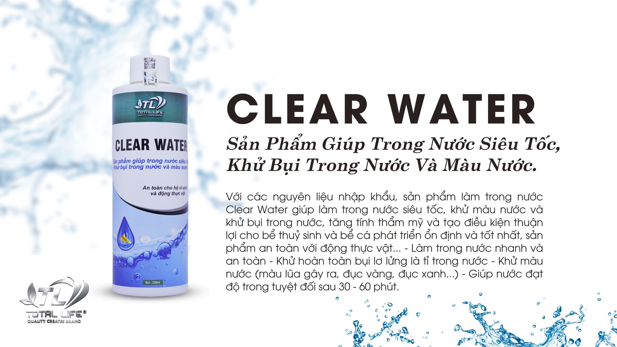 Dung Dịch Làm Trong Nước Siêu Tốc - Clear Water TL