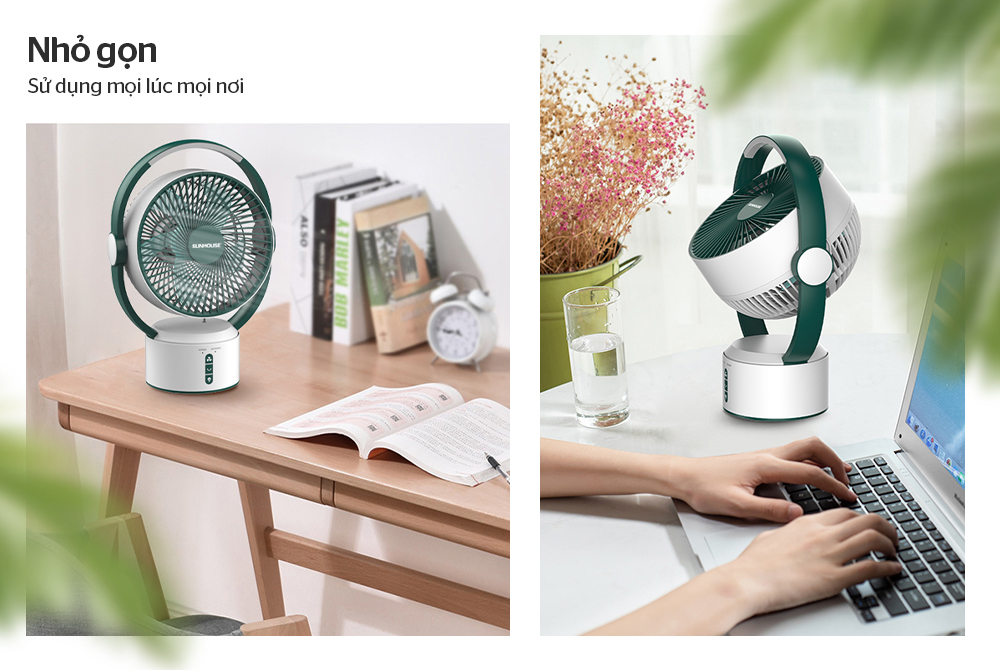 Quạt sạc SUNHOUSE SHD7116 - Bảo hành 12 tháng