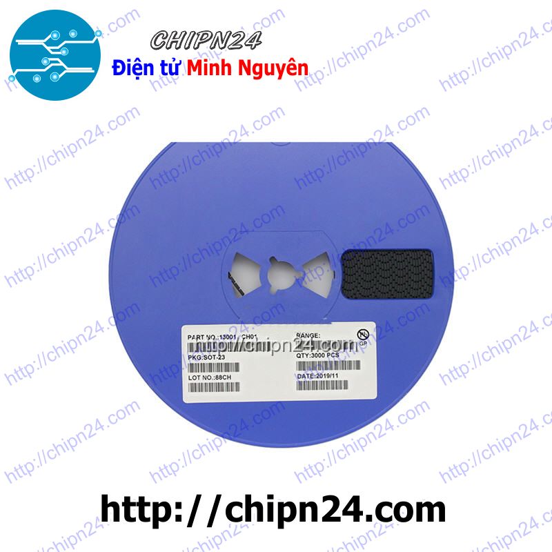 [5 con] (G4.1) Transistor Dán MJE13001 (CH01) SOT-23 NPN 200mA 400V (SMD) (S13001 13001) - HH005580