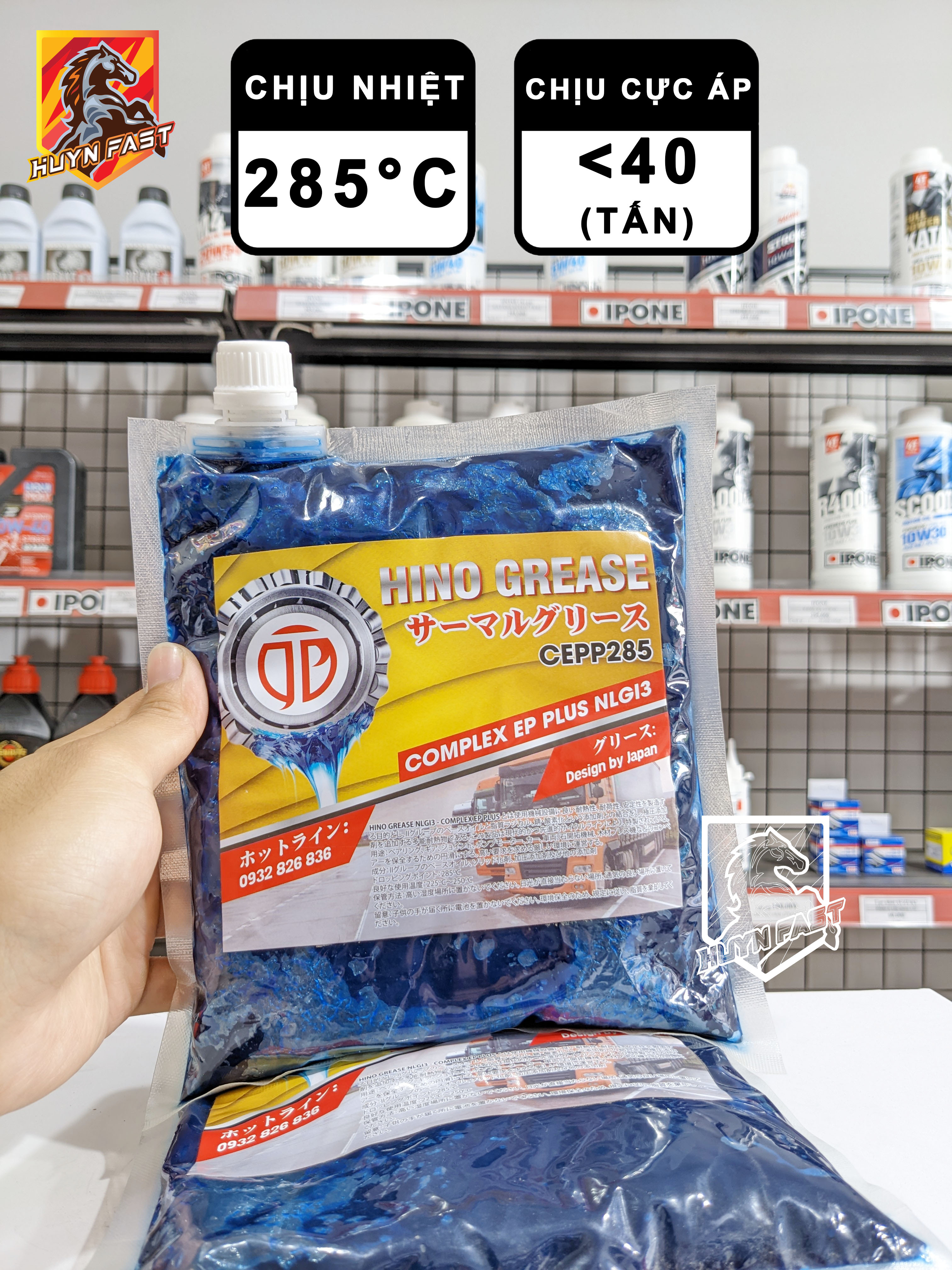 Mỡ Bò Chịu Nhiệt/Cực Áp HINO GREASE CEPP285 (Bịch 900g)