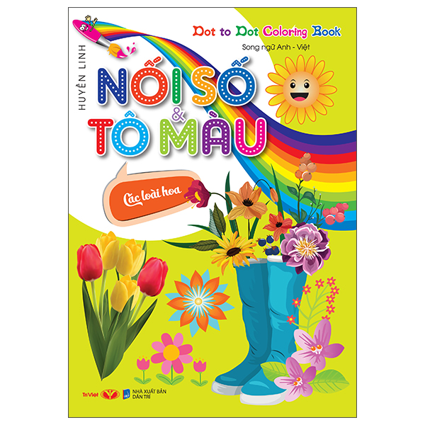 Fahasa - dot to dot coloring book - nối số & tô màu - các loài hoa