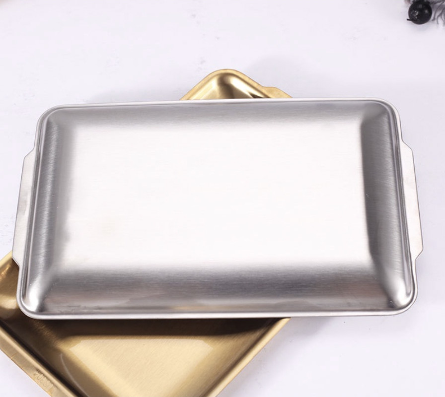Dĩa, Khay Chữ Nhật INOX Hàn Quốc