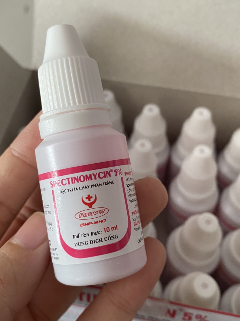 Spectinomycin 5% Tiêu chảy phân trắng dùng cho heo con, bê, nghé, dê con