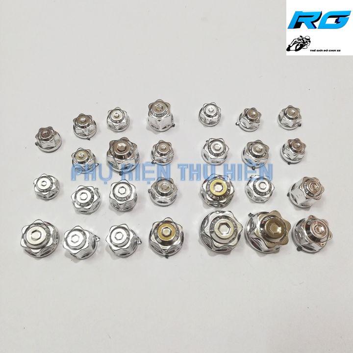 [HCM]Nắp Chụp Ốc Trang Trí Xe Máy Màu Trắng