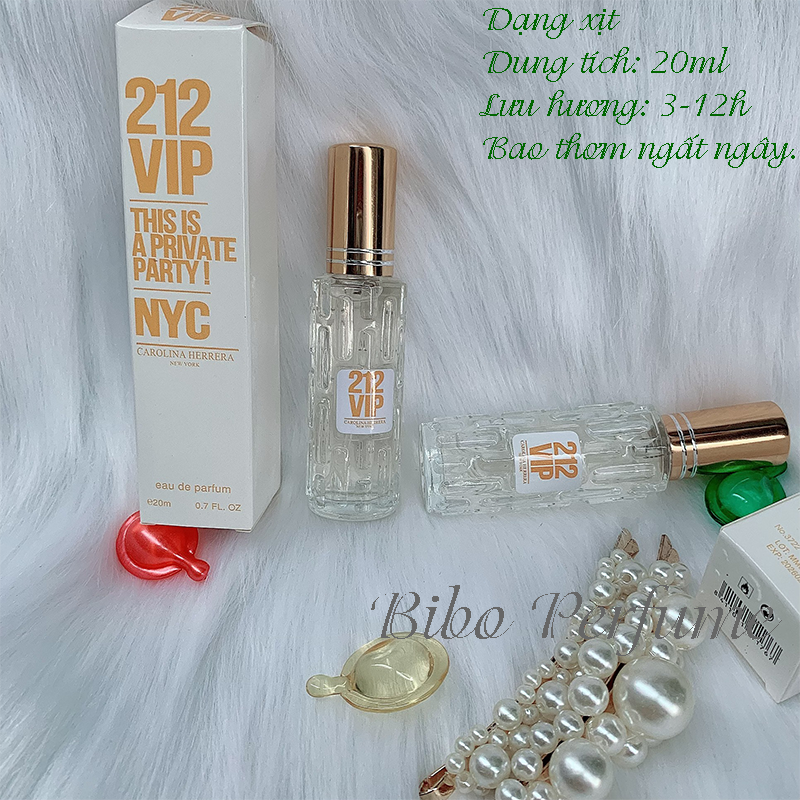 NƯỚC HOA NỮ MINI 20ML MÙI 212 VIP LƯU 3-12H
