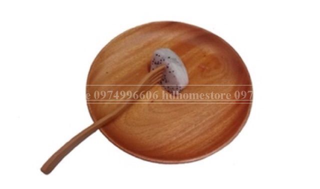 [Dụng cụ nhà bếp hiện đại] - Nĩa bằng gỗ xà cừ 17cm