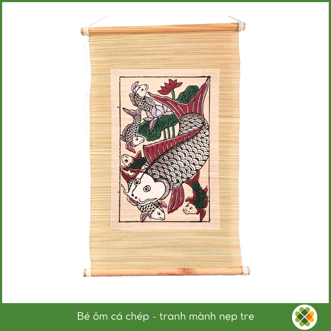 Carp - Dong Ho folk woodcut painting