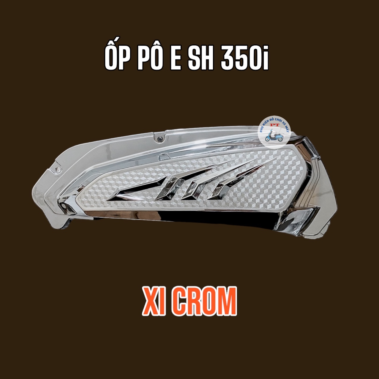 Ốp Pô E Xe SH 350i - Nhúng Carbon (Ốp Lọc Gió, Bầu E)