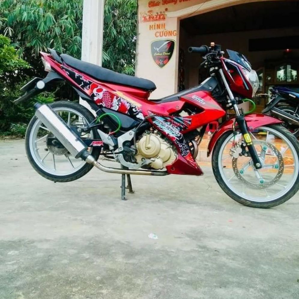 [HCM]Tem xe raider xăng cơ  tem rời 3 lớp bóng cao cấp mẫu cá chép
