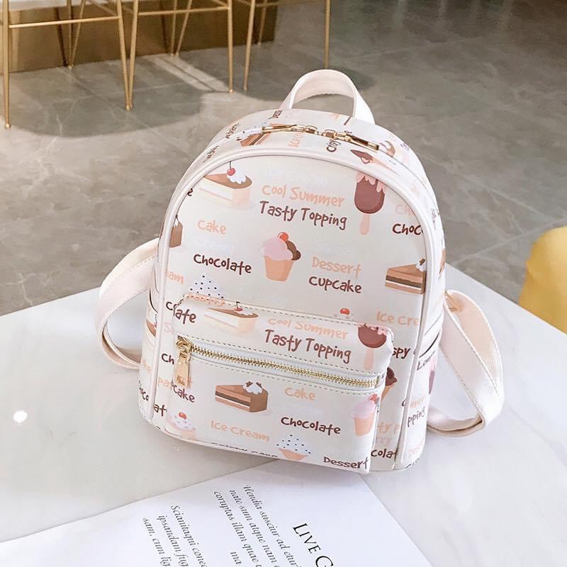 Balo nữ mini da mềm cao cấp đi học đi chơi giá rẻ dễ thương PK 382