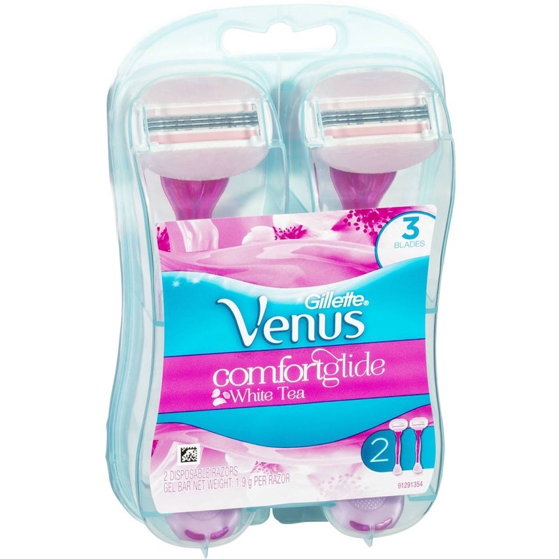 Set 2 dao cạo lông cho nữ có đầu bơ Gillette Venus Spa white tea - Hàng Úc