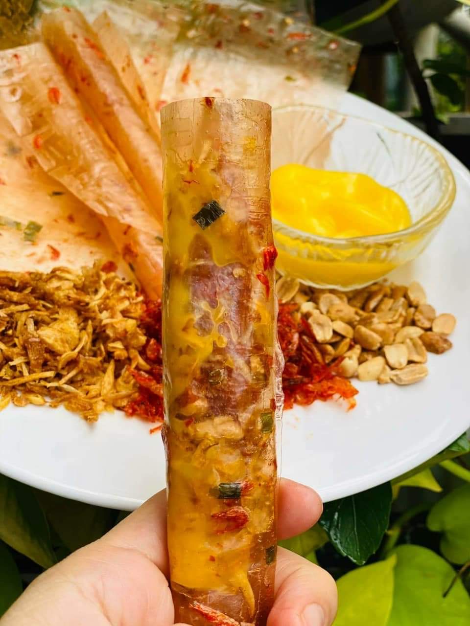 Combo Bánh Tráng Dẻo Tôm + khô gà + hành phi + ruốc + Bơ béo Thơm Ngon Hấp Dẫn