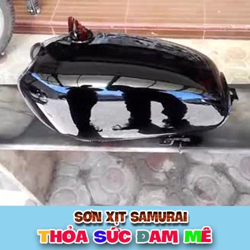 COMBO Sơn Samurai cho cặp mâm Raider màu đen bóng 109