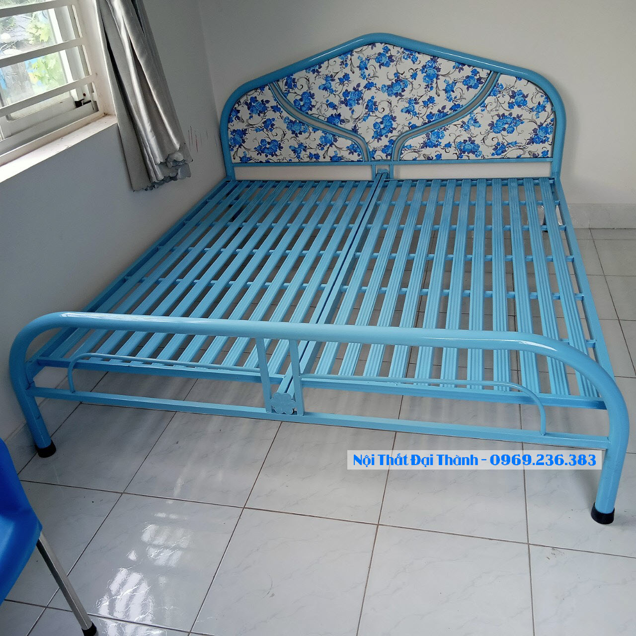 Giường sắt cao cấp 1m6 x 2m Đại Thành mẫu mới
