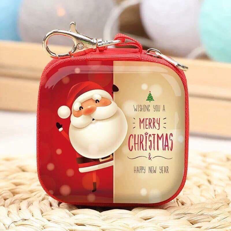 Ví NOEL vuông mini có móc khóa