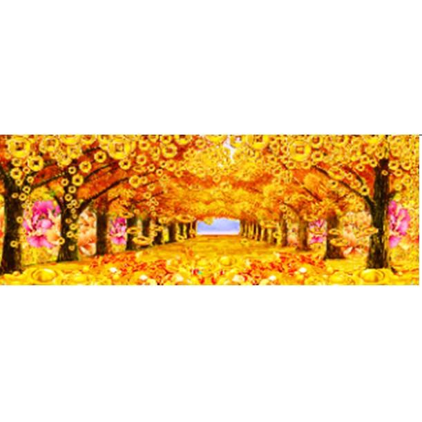 Tranh đính đá con đường tài lộc yn5207 kích thước :100x42cm