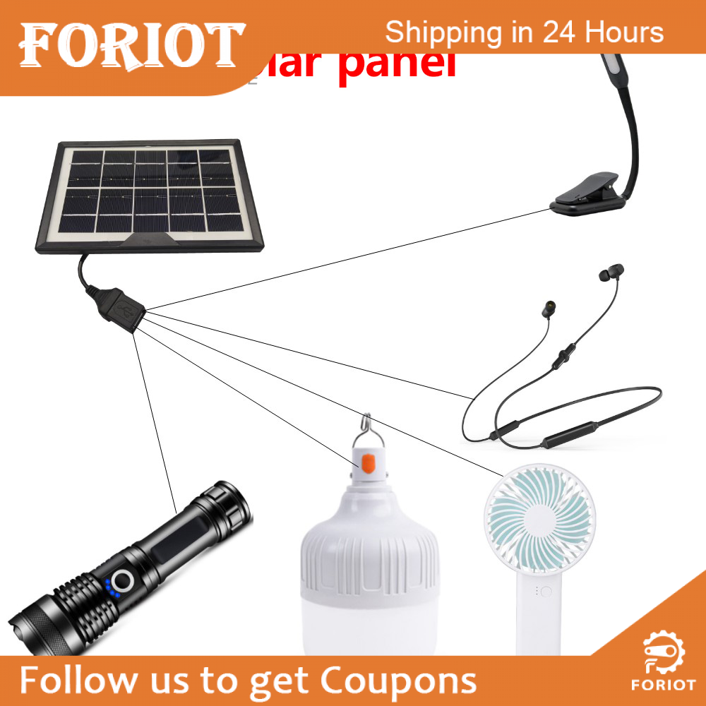 SHXZ diymore Solar Panel Continuously Power for Rechargeable Battery Camera 5V USB Solar Panel with Micro USB Port