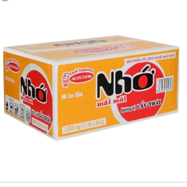 MÌ TÔ NHỚ LẨU THÁI TÔM THÙNG 84G x 12